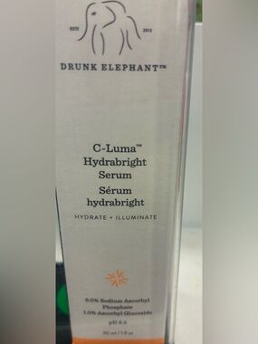 Drunk Elephant Vitamin C Hydrating Serum — White with Orange Trim